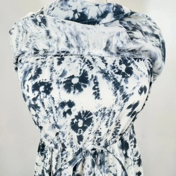 Japna Maxi Dress Women Size Medium Strapless Ruffle Tie Dye Tassel Boho Beach - Picture 6 of 12